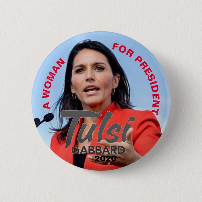 Badge Rond 5 Cm Tulsi Gabbard 2020 (Devant)
