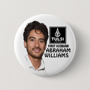 Badge Rond 5 Cm Tulsi Gabbard Abraham 2020 Williams pour premier