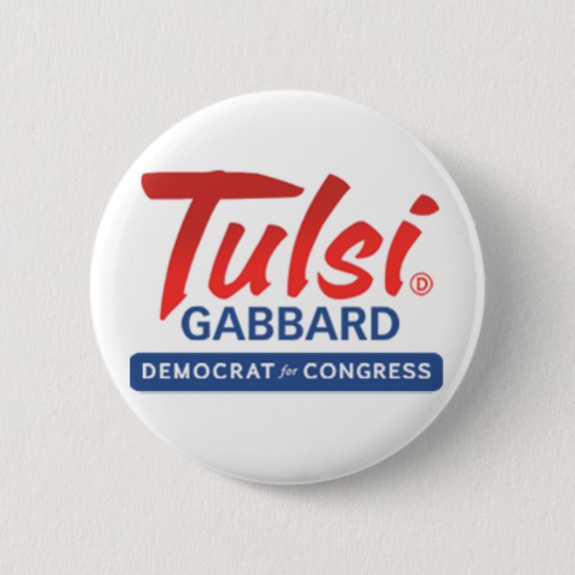 Badge Rond 5 Cm Tulsi Gabbard pour le congrès (Devant)