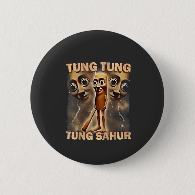 Badge Rond 5 Cm Tung tung sahur Brainrot Meme (Devant)