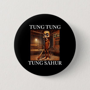 Badge Rond 5 Cm Tung Tung Tung Sahur Italien Brainrot mème drôle