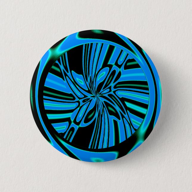 Badge Rond 5 Cm Tunnel bleu tripant (Devant)