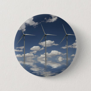 Badge Rond 5 Cm Turbines de vent de Syncronised