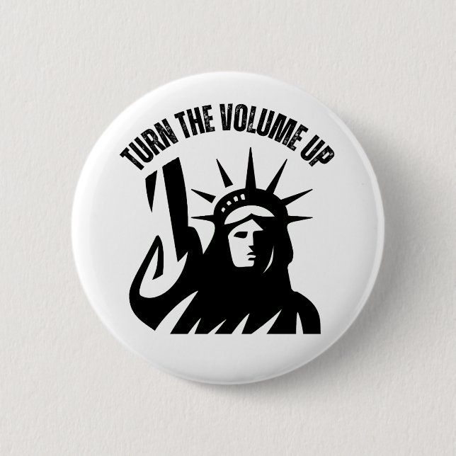Badge Rond 5 Cm Turn The Volume Up New York Zohran Mamdani (Devant)