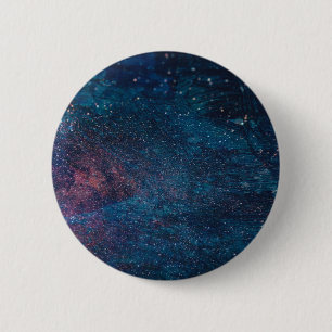 Badge Rond 5 Cm Turqouise Galaxy Paint Sparkings