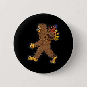 Badge Rond 5 Cm Turquie équitation Bigfoot Thanksgiving Day Funny 