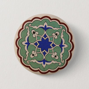 Badge Rond 5 Cm Turquie ottomane vieil carreau arabesque