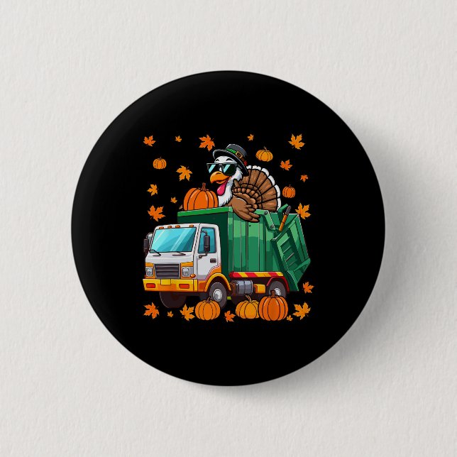 Badge Rond 5 Cm Turquie Sungles Conduite Garge Camion Thanksgiving (Devant)