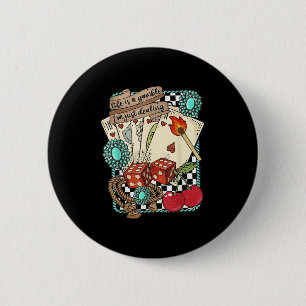 Badge Rond 5 Cm Turquoise Rétro Western Cow-boy Cow-girl de l'Oues