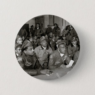Badge Rond 5 Cm Tuskegee Airmen à Briefing World War II