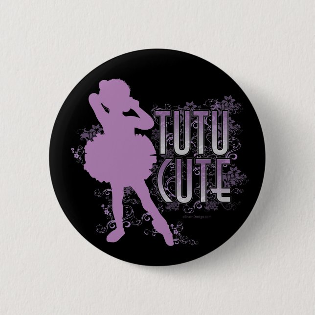 Badge Rond 5 Cm Tutu Cute (Violet) (Devant)