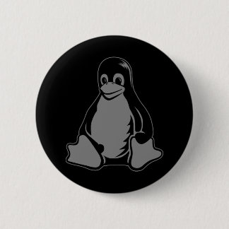 Badge Rond 5 Cm Tux Penguin - (Linux, Open Source, Copyleft, FSF)