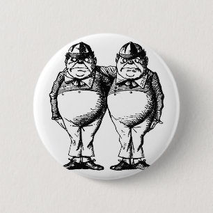 Badge Rond 5 Cm Tweedle Dee et Tweedle Dum