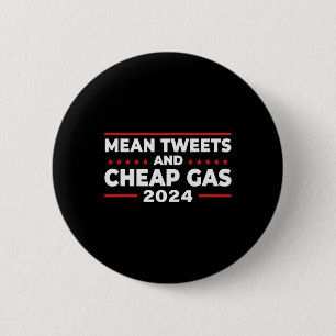 Badge Rond 5 Cm Tweets Et Gaz Bon Marché Drôle Donald Trump 2024 E