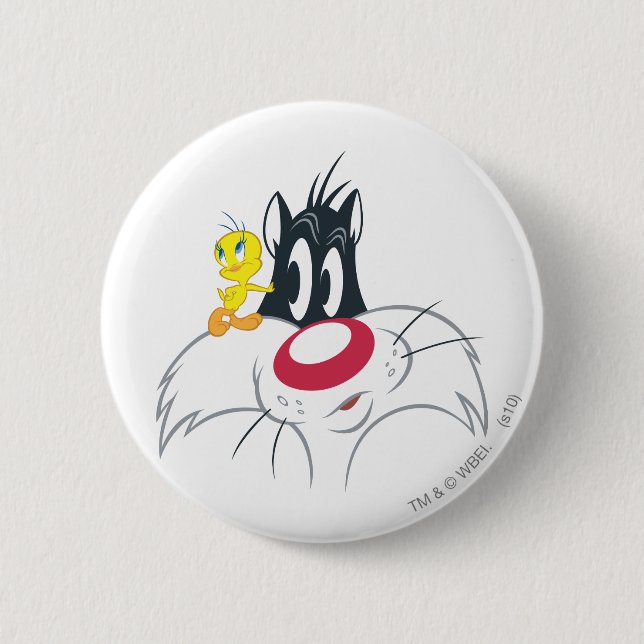 Badge Rond 5 Cm Tweety In Action Pose 12 (Devant)
