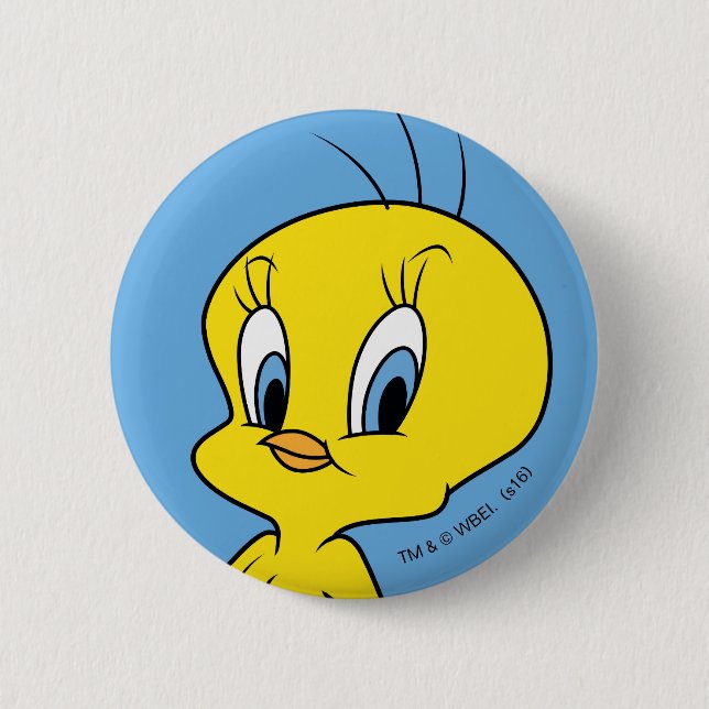 Badge Rond 5 Cm TWEETY™| Oiseau intelligent (Devant)