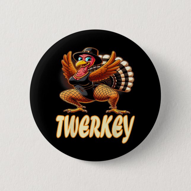 Badge Rond 5 Cm Twerkey Squad Twerner Danser Danseuse Drôle Turqui (Devant)