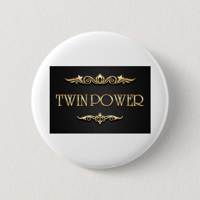 Badge Rond 5 Cm Twin Power ! (Devant)