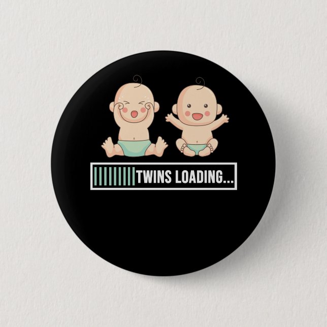 Badge Rond 5 Cm Twins Pregnancy Announcement (Devant)