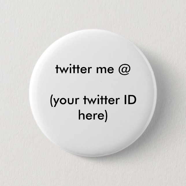 Badge Rond 5 Cm twitter me @ (votre identifiant Twitter ici) Le MU (Devant)