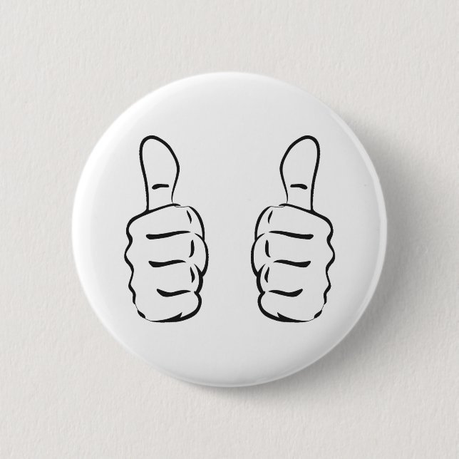 Badge Rond 5 Cm Two Big Thumbs Up (Devant)