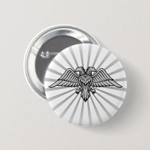 Badge Rond 5 Cm Two headed eagle