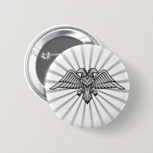 Badge Rond 5 Cm Two headed eagle (Devant & derrière)