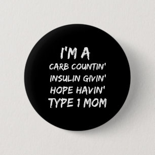 Badge Rond 5 Cm Type 1 Mois de sensibilisation au diabète chez la 
