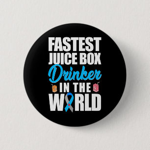 Badge Rond 5 Cm Type 1 Sensibilisation au diabète Boîte à jus la p