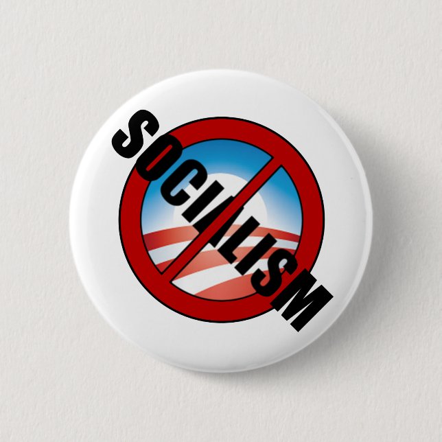 Badge Rond 5 Cm Type de socialisme (Devant)