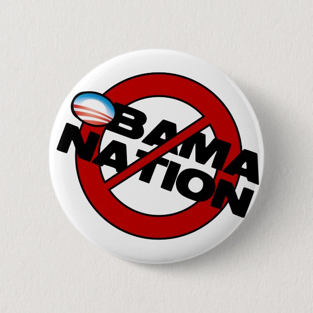 Badge Rond 5 Cm Type d'ObamaNation (Devant)