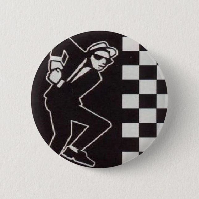 Badge Rond 5 Cm type skanking de ska (Devant)