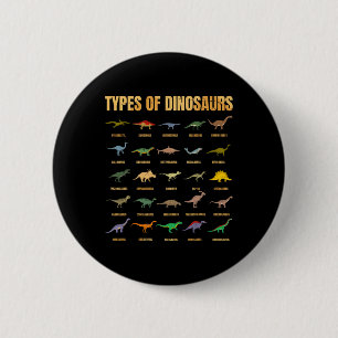 Badge Rond 5 Cm Types De Dinosaures - Identification Dino - Rex Di