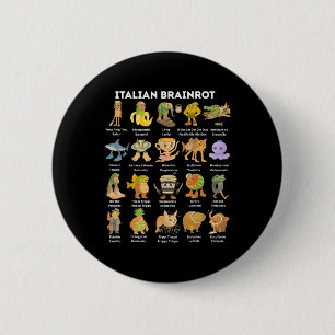 Badge Rond 5 Cm Types de personnage de mème de Brainrot italien de