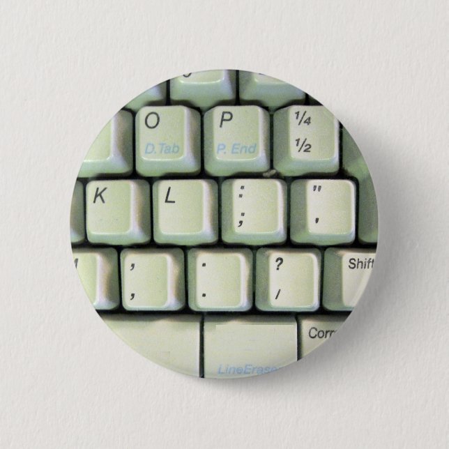 Badge Rond 5 Cm Typewriter Keyboard (Devant)