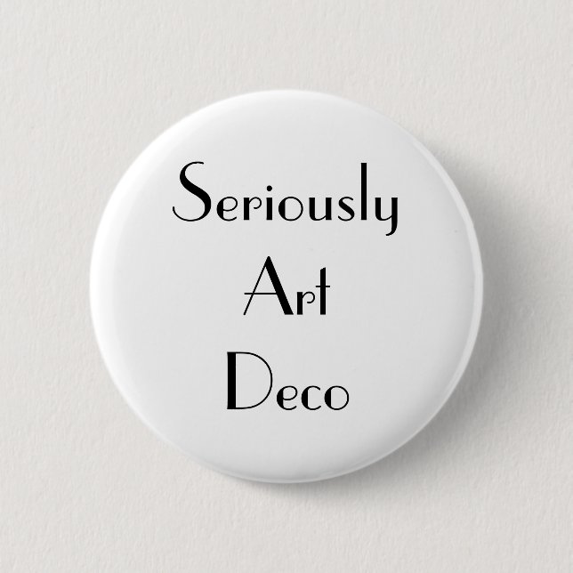 Badge Rond 5 Cm Typographie Art Déco (Devant)