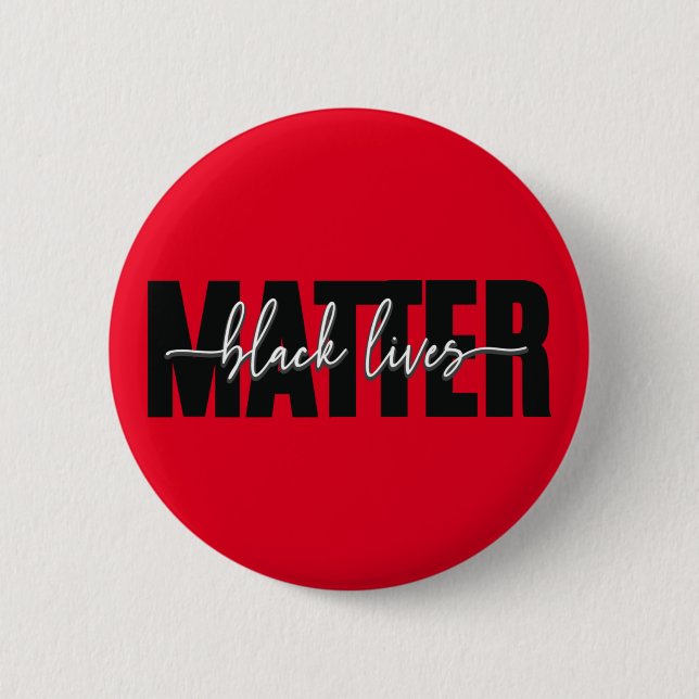 Badge Rond 5 Cm Typographie élégante Black Lives Matter (Devant)