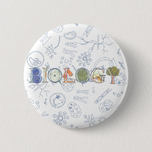 Badge Rond 5 Cm Typographie et diagrammes de biologie
