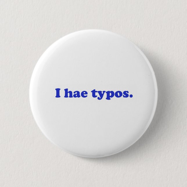 Badge Rond 5 Cm Typos des hae I - bleu (Devant)