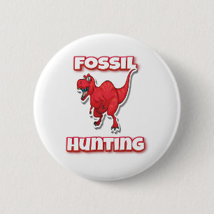 Badge Rond 5 Cm Tyrannosaurus de la chasse aux fossiles