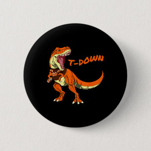 Badge Rond 5 Cm Tyrannosaurus Rex de Cleveland Touche Pied Dinosau