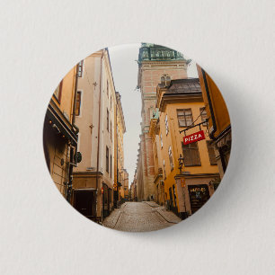 Badge Rond 5 Cm Tyska Brinken, Gamla Stan, Vieille Ville, Stockhol