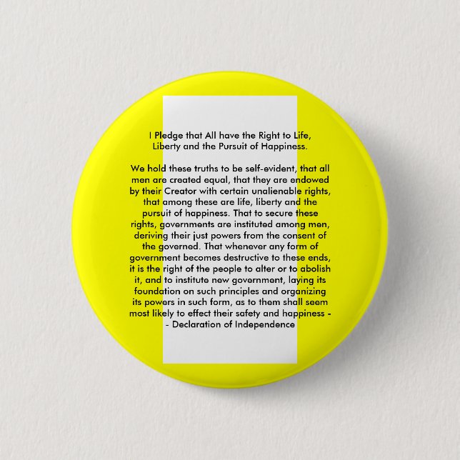 Badge Rond 5 Cm ! ! U Créer une déclaration d'indépendance (Devant)