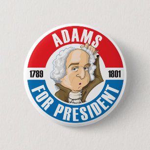 Badge Rond 5 Cm U.S. Les Présidents Campaign Button : #2 John