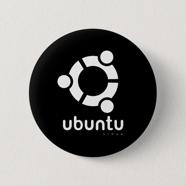 Badge Rond 5 Cm Ubuntu Linux Open Source (Devant)
