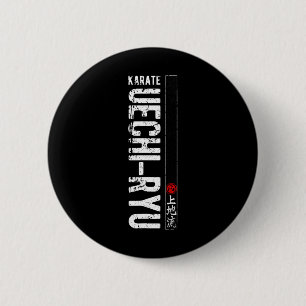 Badge Rond 5 Cm Uechi Ryu Karate Do Martial Arts Japan Belt Retro