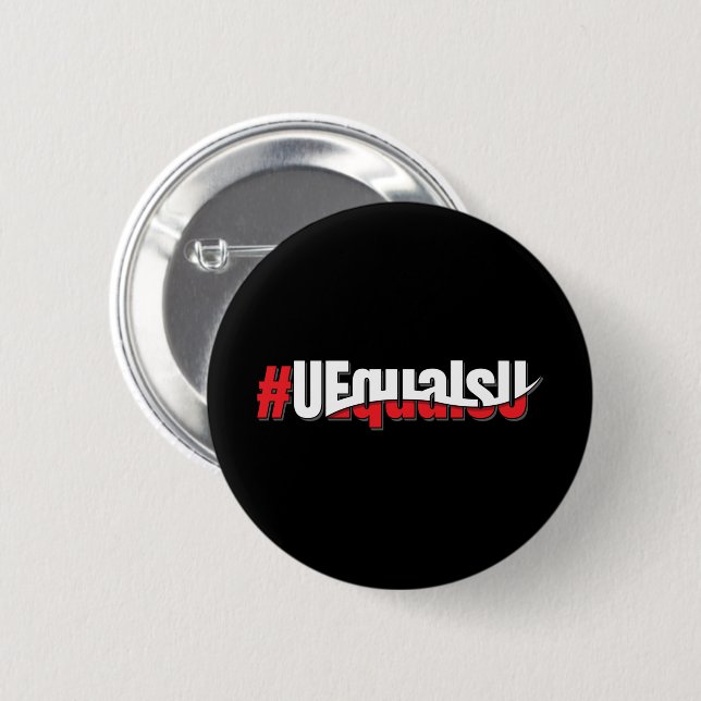 Badge Rond 5 Cm UEqualsU VIH Indétectable Art non transmettable (Devant & derrière)
