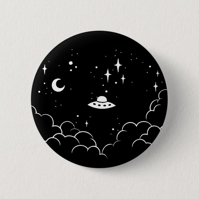 Badge Rond 5 Cm Ufo (Devant)