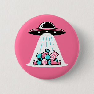 Badge Rond 5 Cm UFO Candy