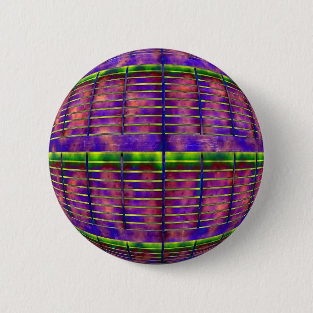 Badge Rond 5 Cm UFO psychédélique (Devant)